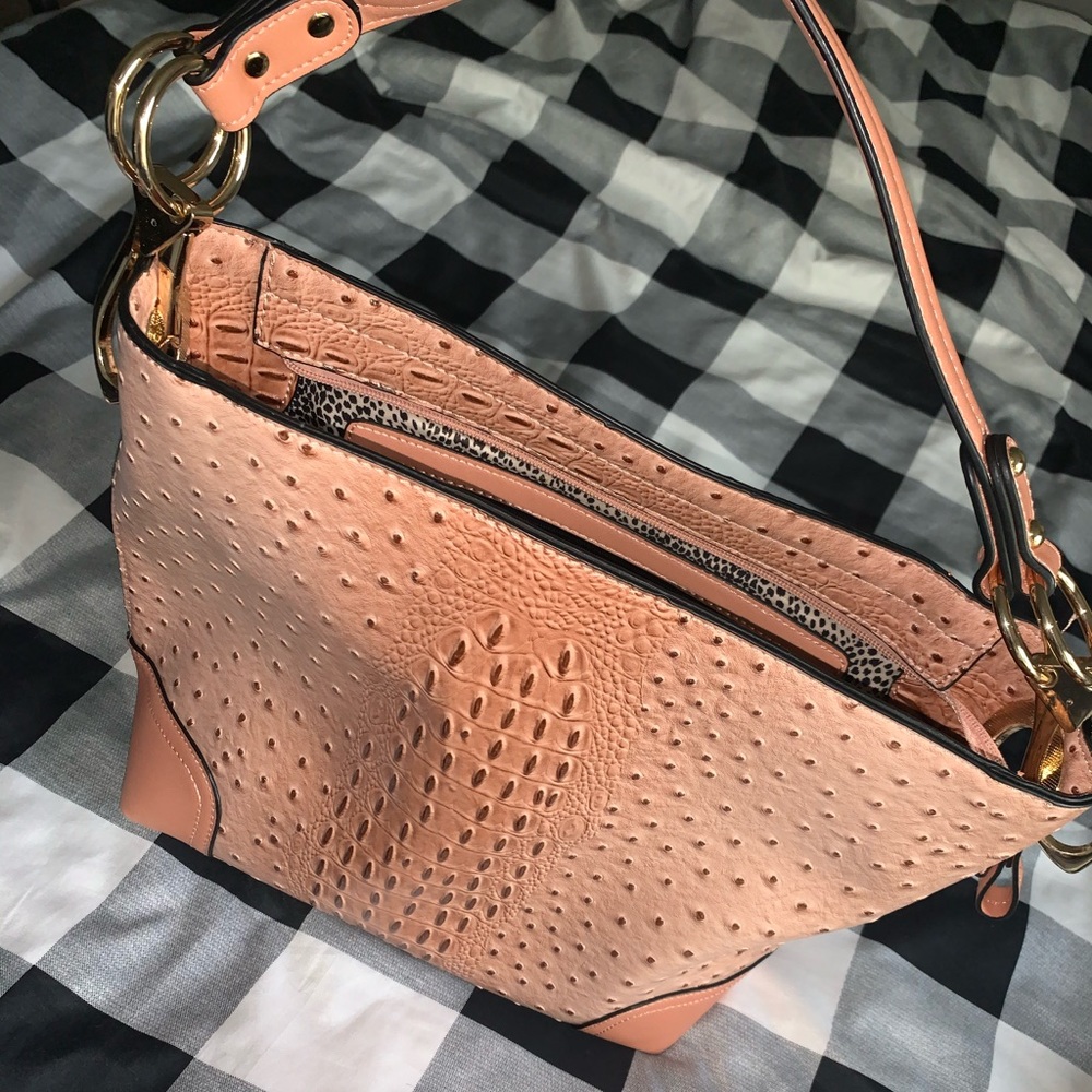 Crocodile print purse & matching wallet